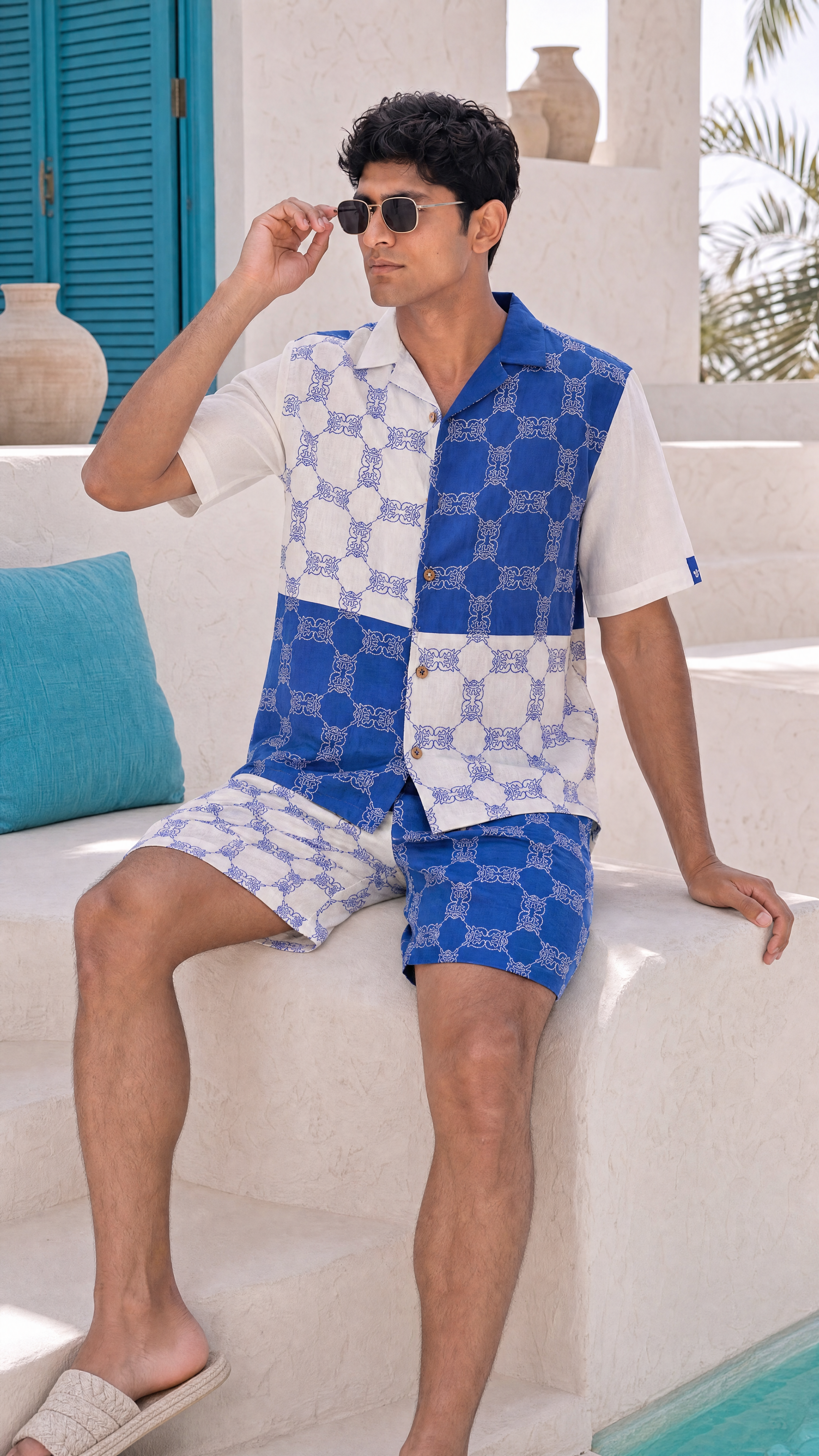 Knotty Krabs (Linen) Co-ord Set - Surf & Foam