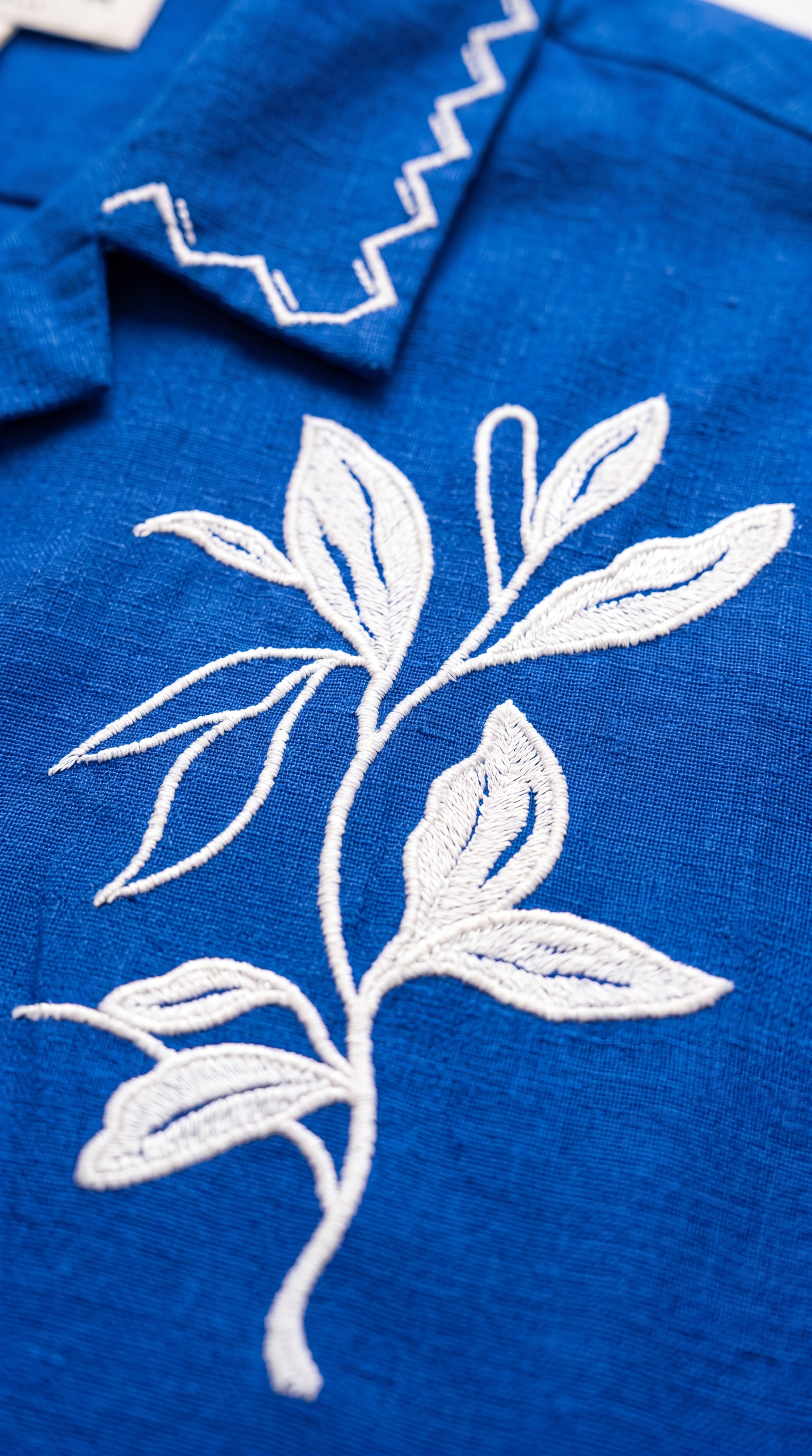 COVE VINE LINEN SHIRT - POLYNESIAN BLUE