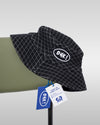 Ohk! Grid Quilted Bucket Hat (Black Grid)