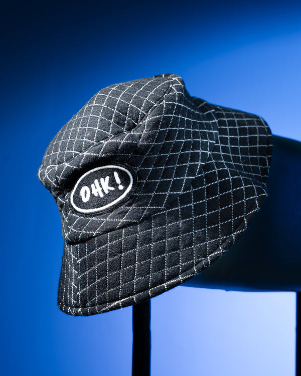 Ohk! Grid Quilted Bucket Hat (Black Grid)