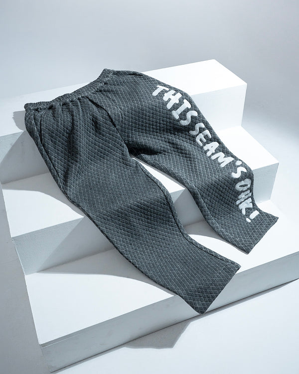 This Seam’s OHK! Quilted Pyjamas (Storm Grey Grid)