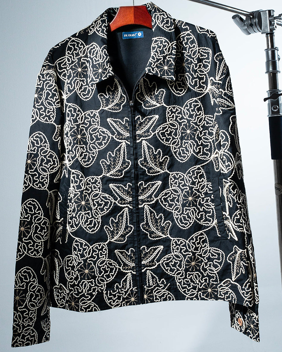 Winter Fern Shacket with Zipper