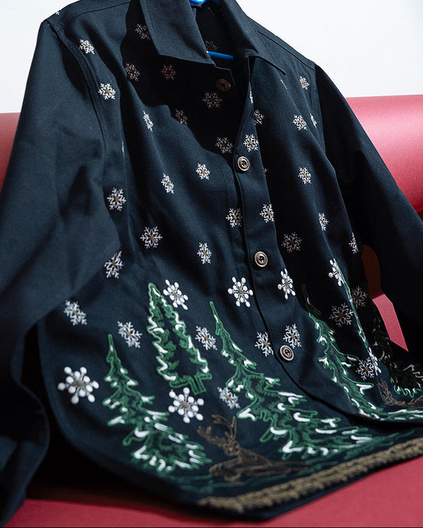 Evergreen Pines Oversized Shacket