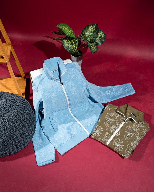 Winter Bloom Fleece Jacket (Olive Moss)