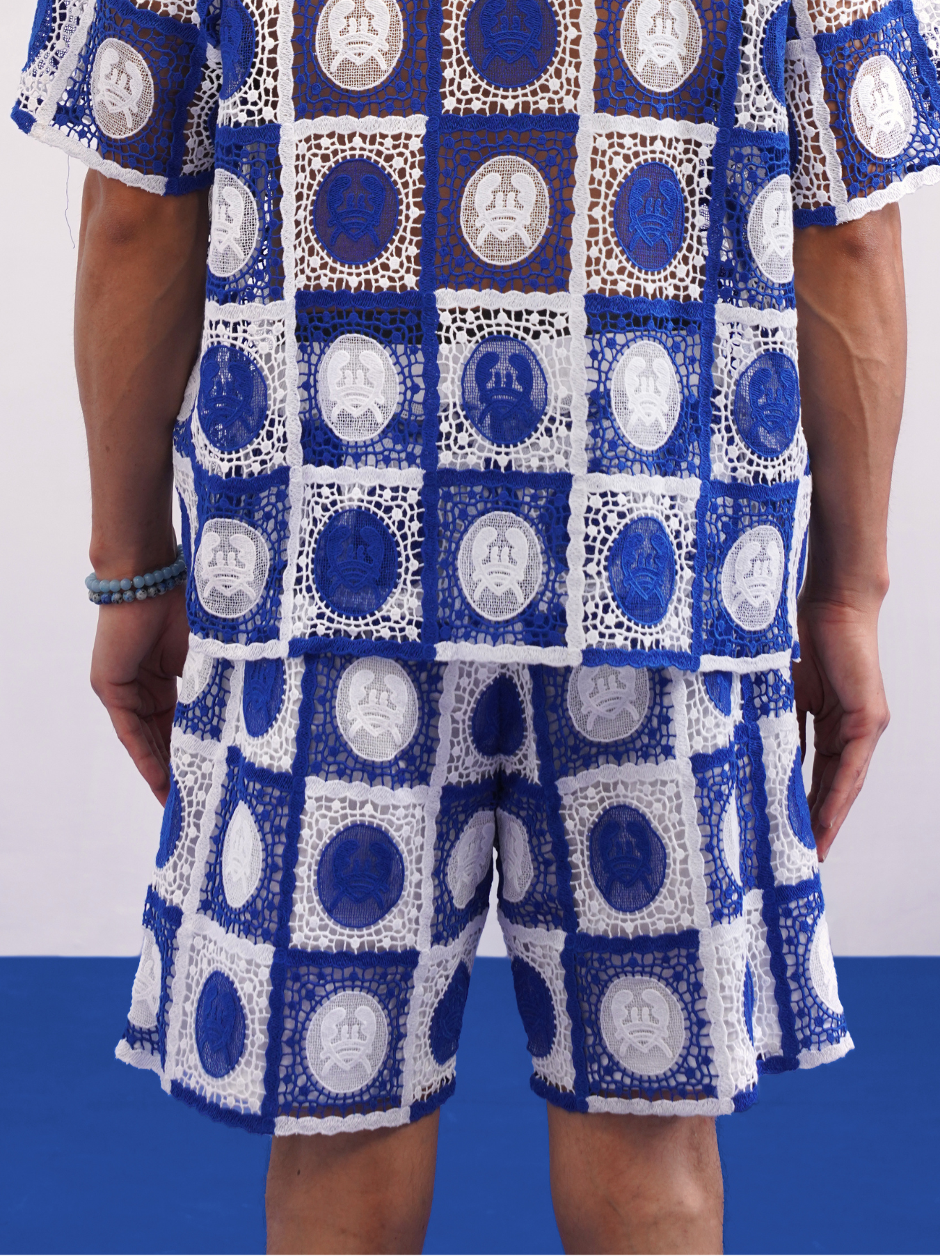 KRAB CREST GUIPURE SHORTS - CABANA BLUE