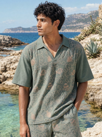 Reef Rider Cotton Knit T-Shirt (Agave Green)