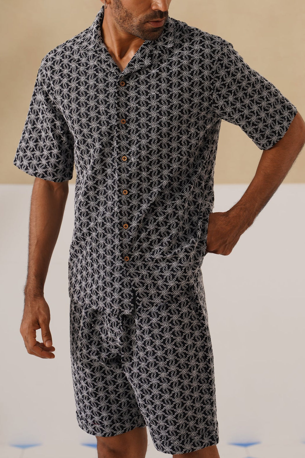 Midnight Bloom Cotton Co-ord Set
