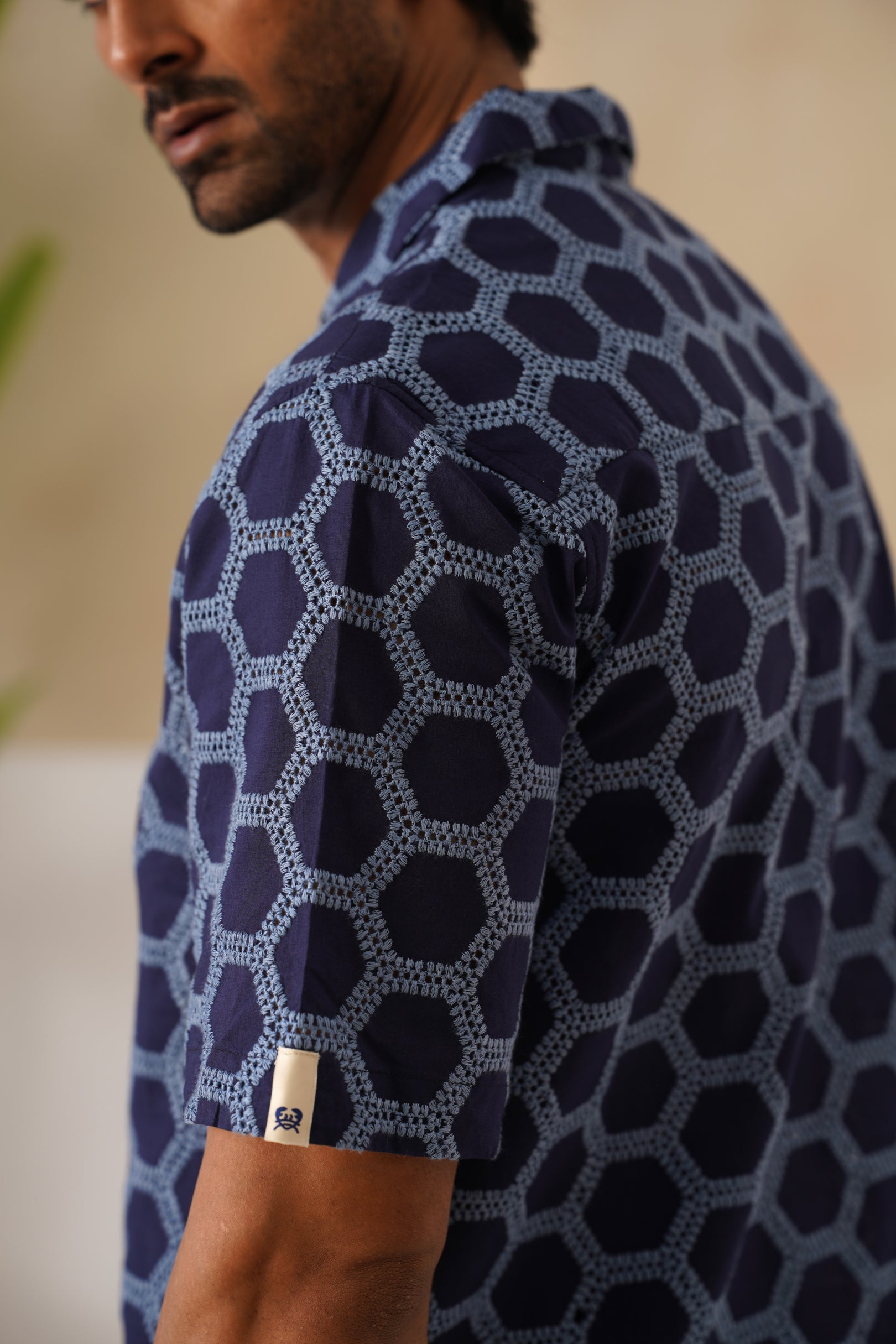 Hive Series Cotton Shirt (Midnight Hive)