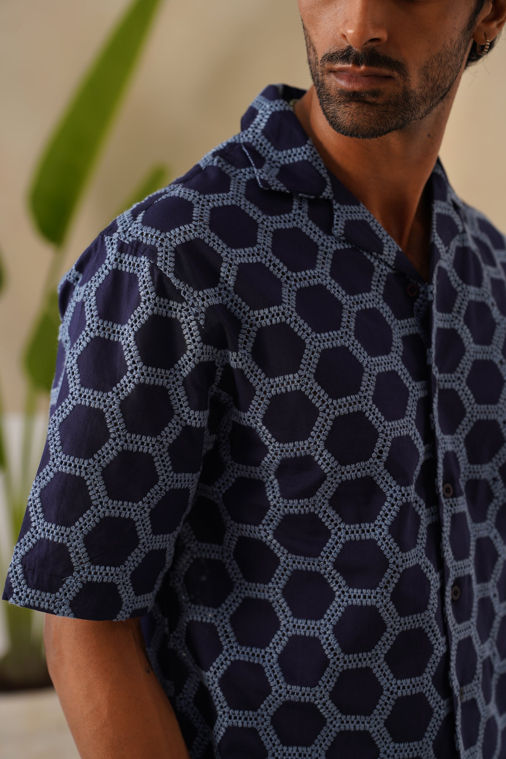 Hive Series Cotton Shirt (Midnight Hive)