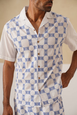 Knotty Krabs (Cotton) Co-ord Set - Salt (White)