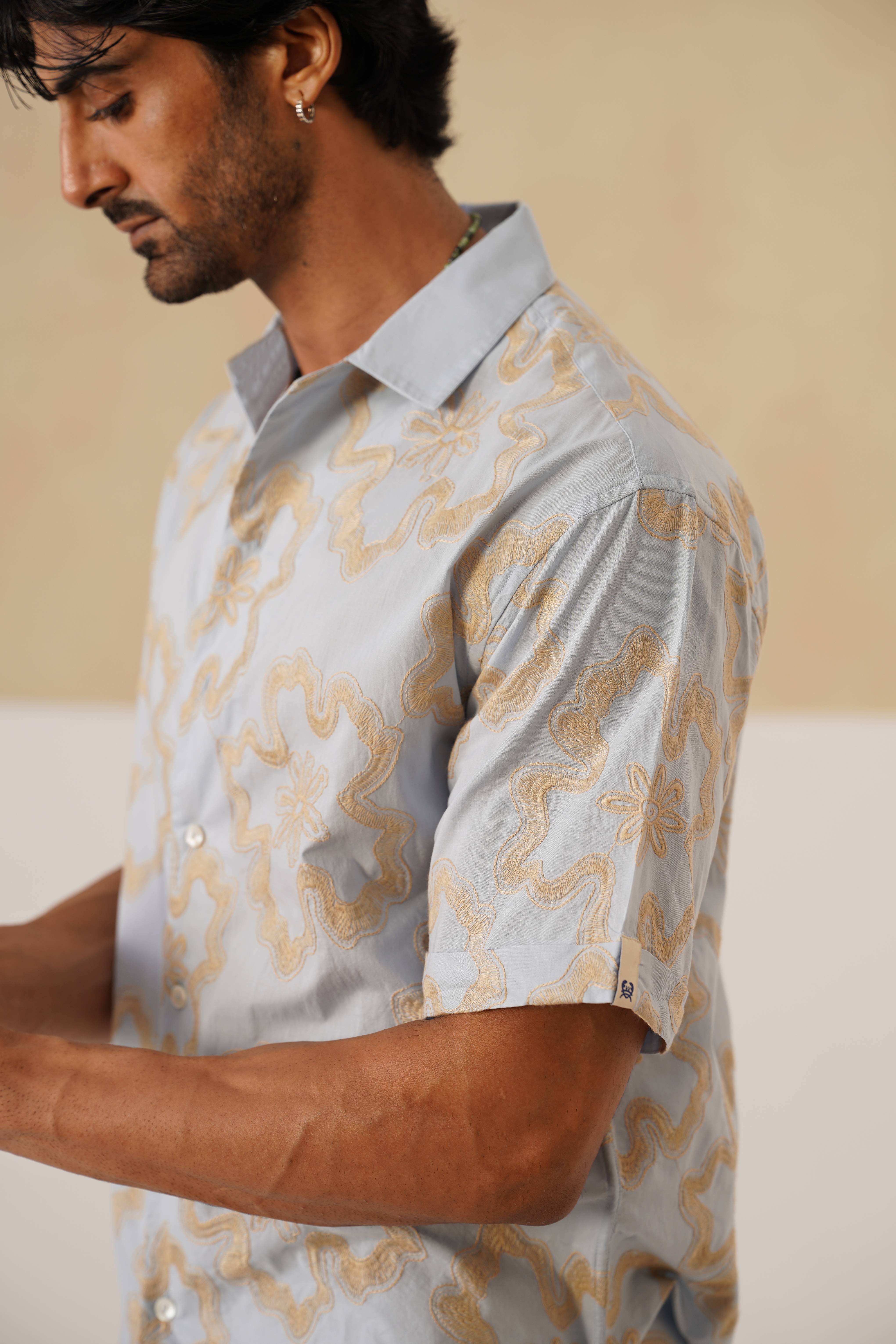 Tide & Bloom Cotton Shirt (Black)