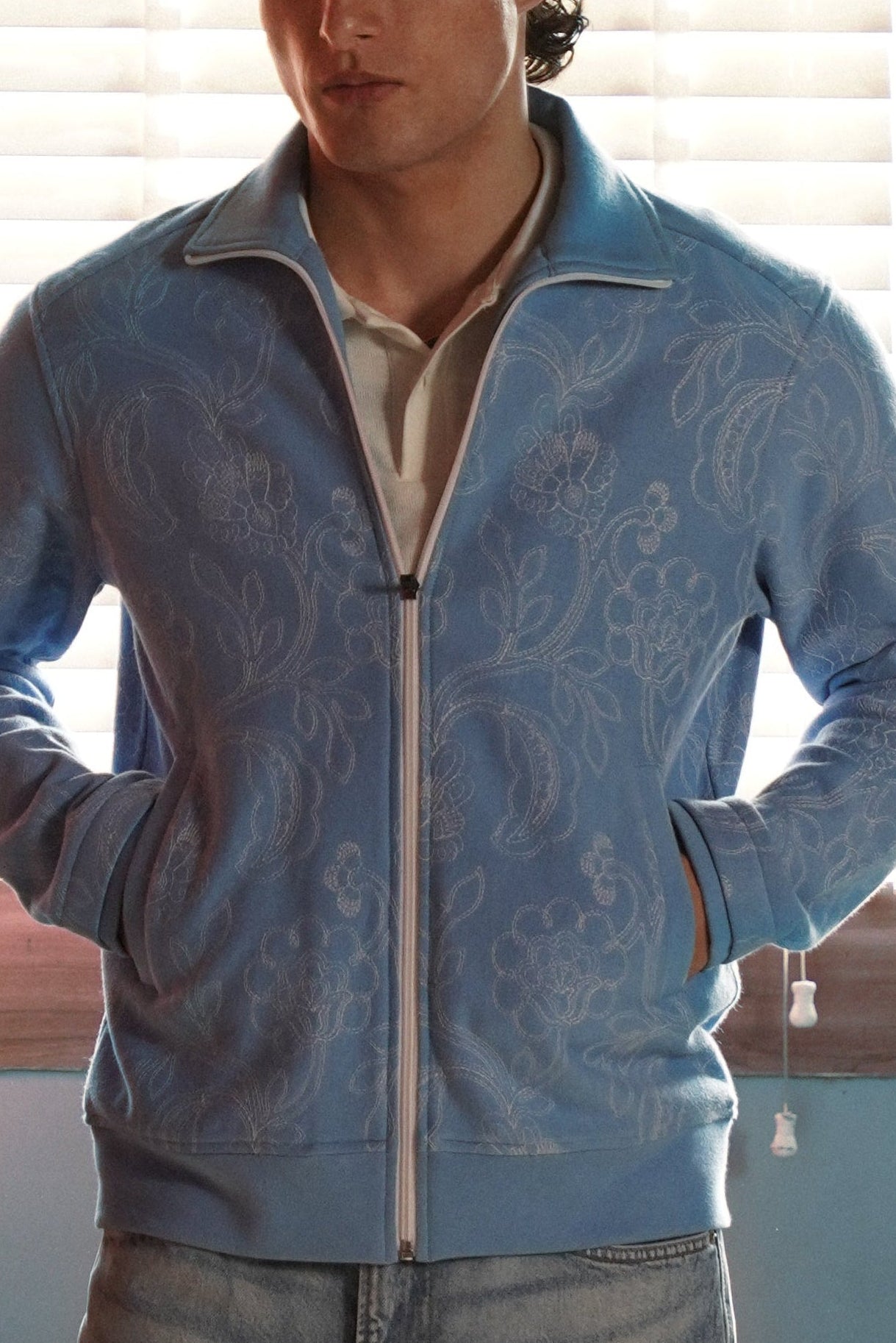 Winter Bloom Fleece Jacket (Frost Blue)