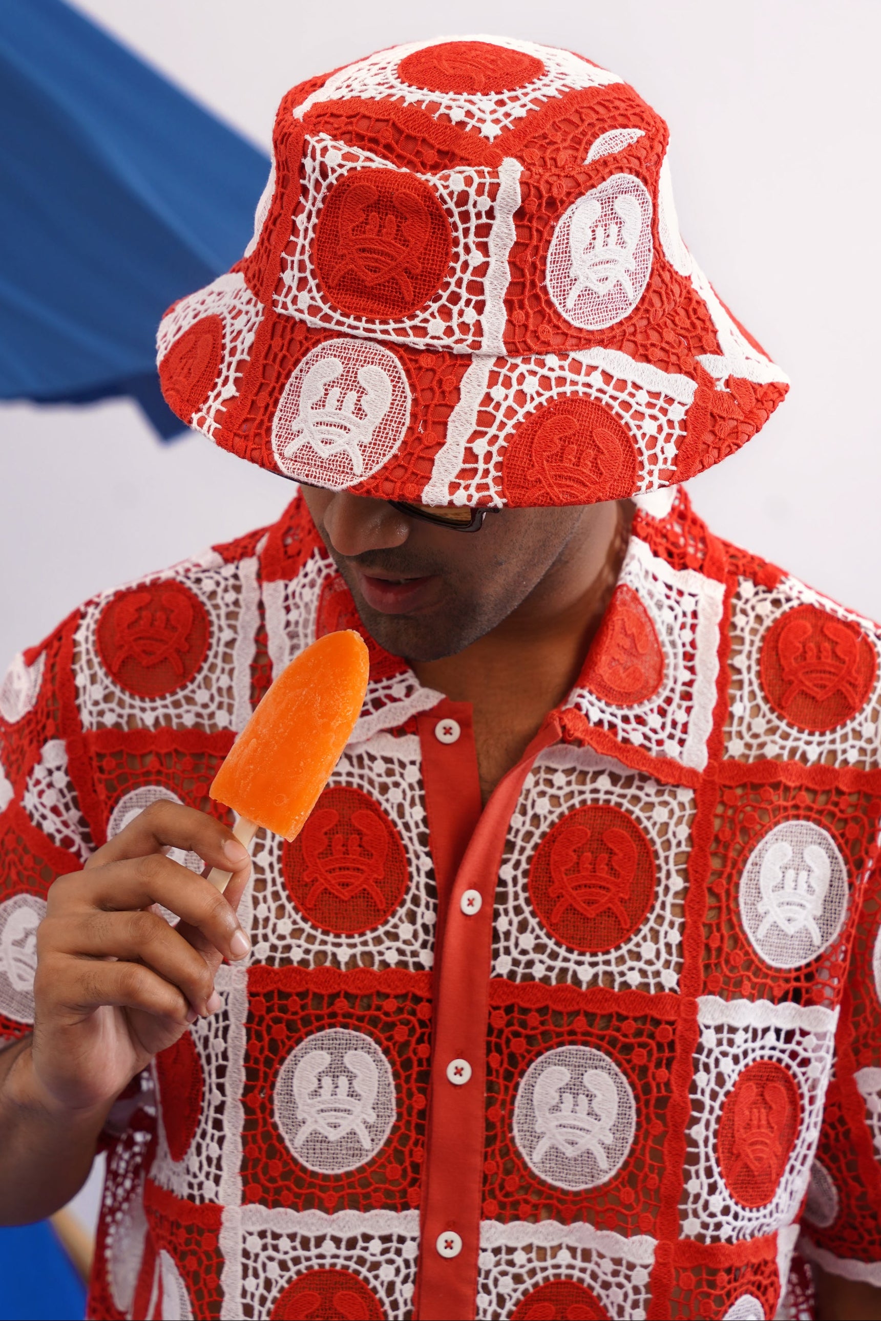 KRABANA GUIPURE BUCKET HAT - CORAL CREST