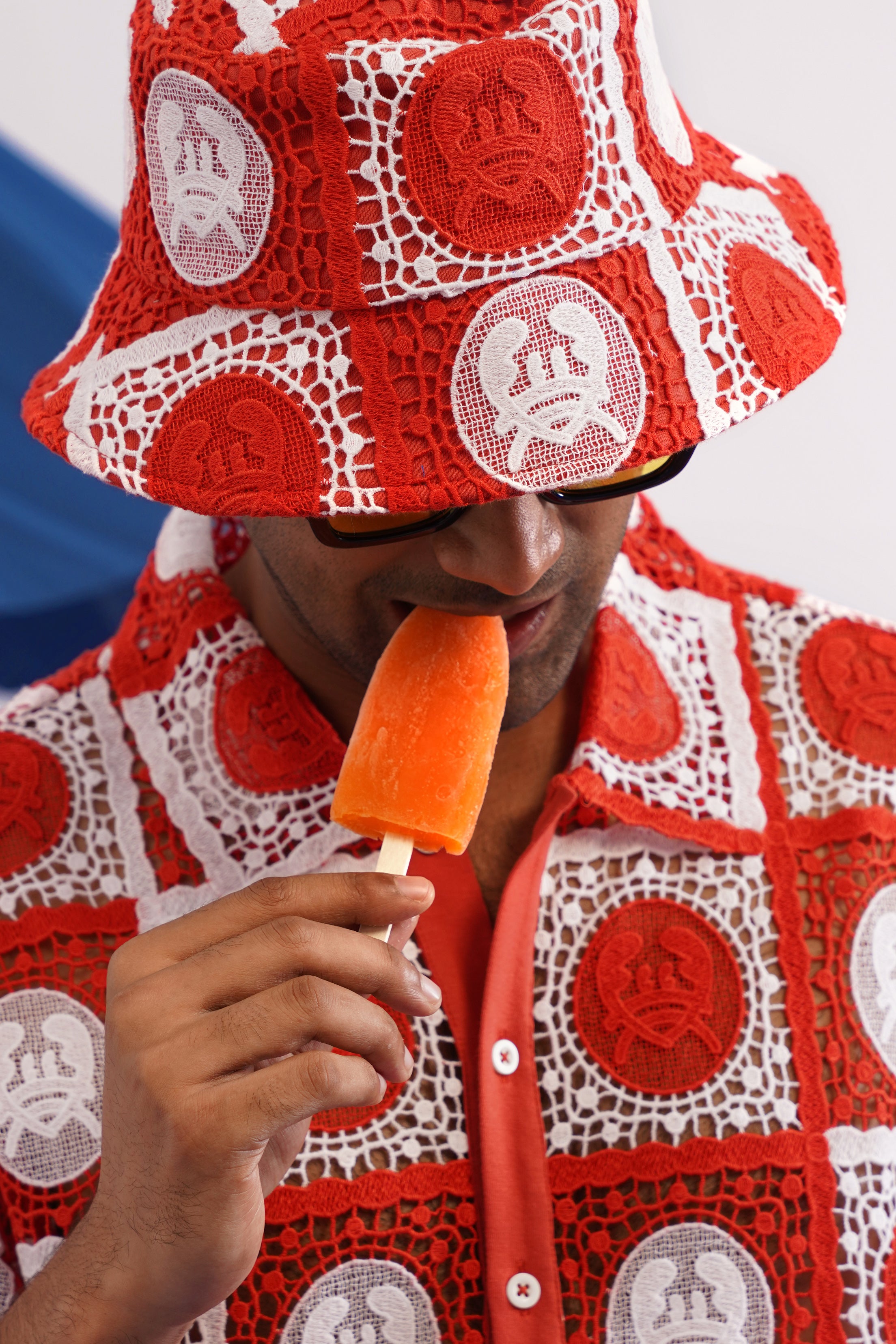 KRABANA GUIPURE BUCKET HAT - CORAL CREST