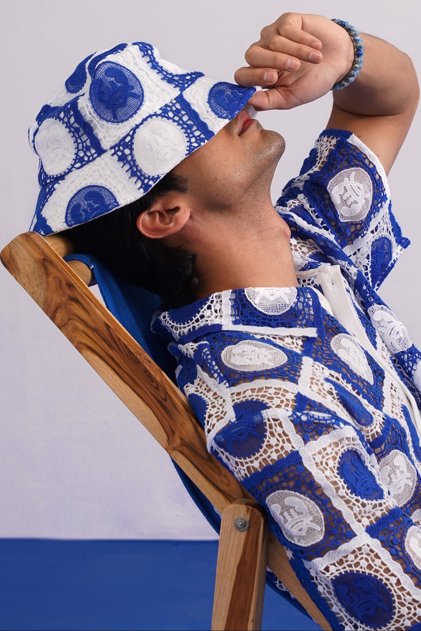 KRABANA GUIPURE BUCKET HAT - CABANA BLUE