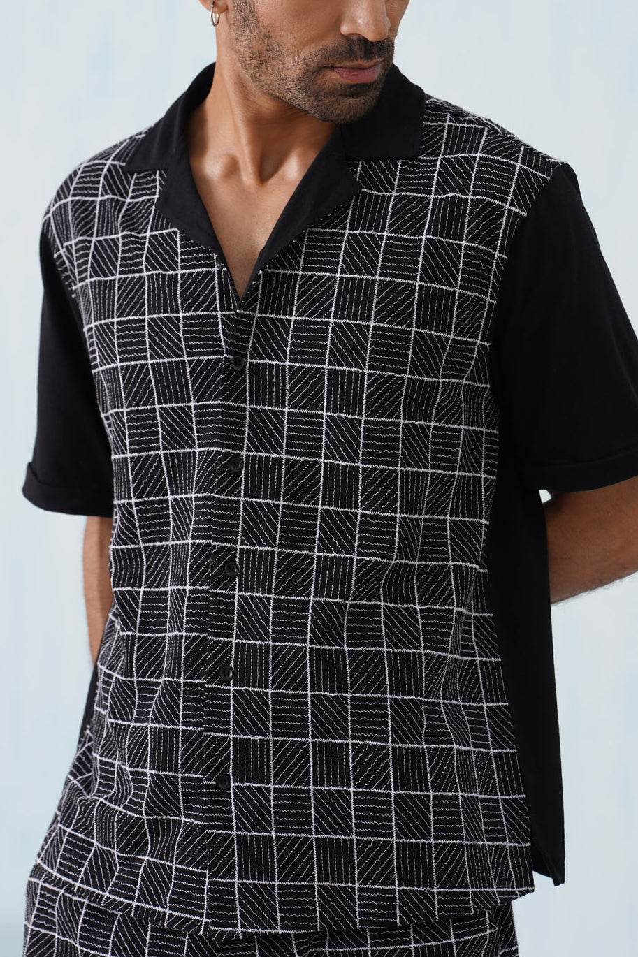 Cross Current Cotton Knit Shirt (Midnight Black)