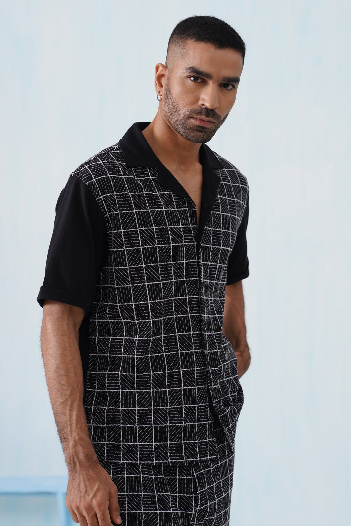 Cross Current Cotton Knit Shirt (Midnight Black)