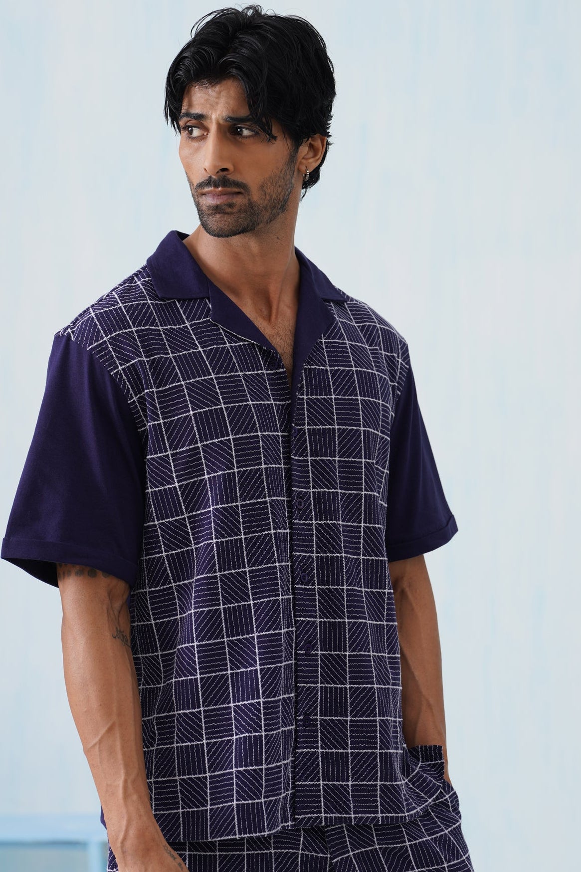 Cross Current Cotton Knit Shirt (Midnight Black)