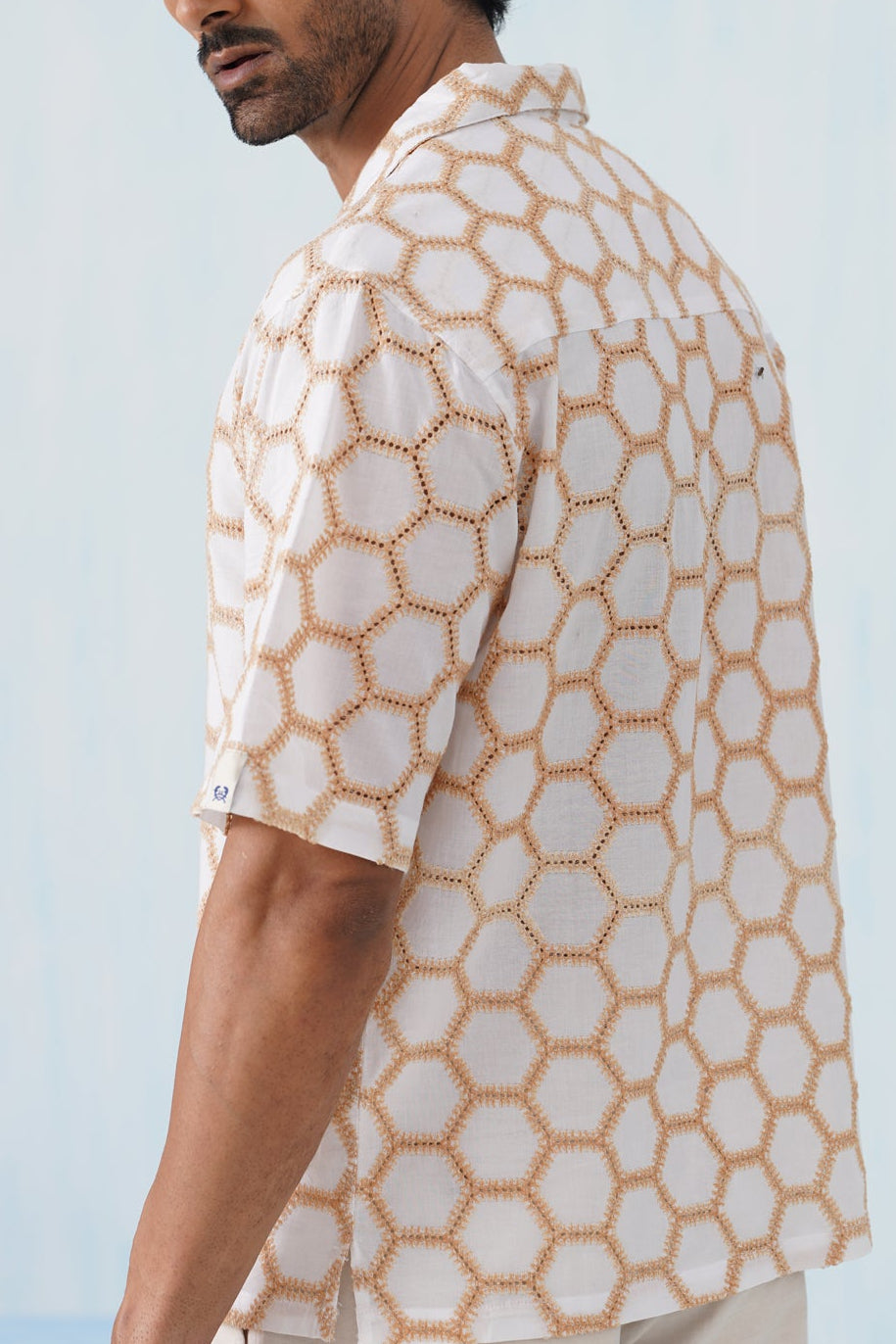 Hive Series Cotton Shirt (Midnight Hive)