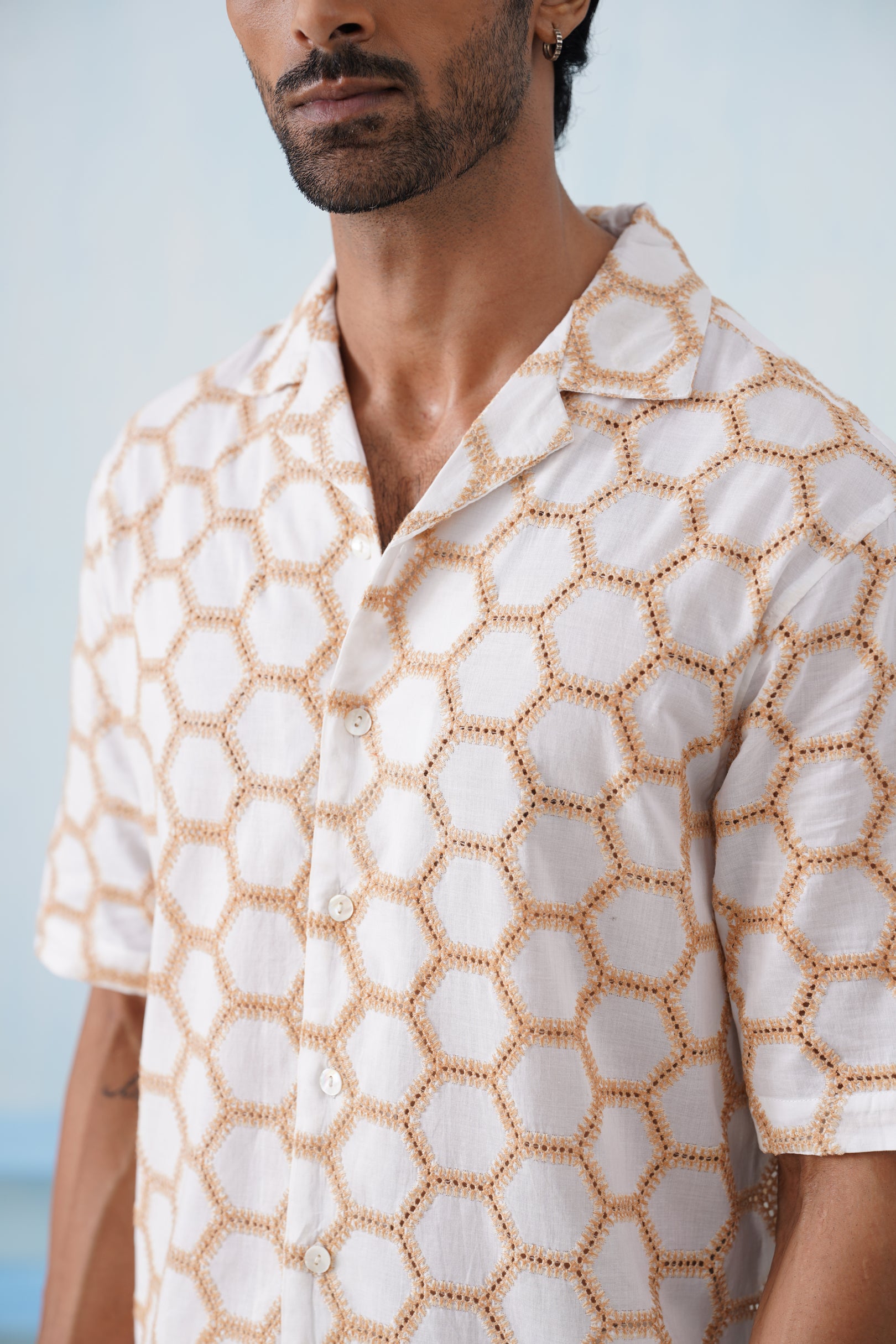 Hive Series Cotton Shirt (Amber Hive)