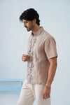 Twin Vines Cotton Linen Shirt