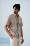 Twin Vines Cotton Linen Shirt
