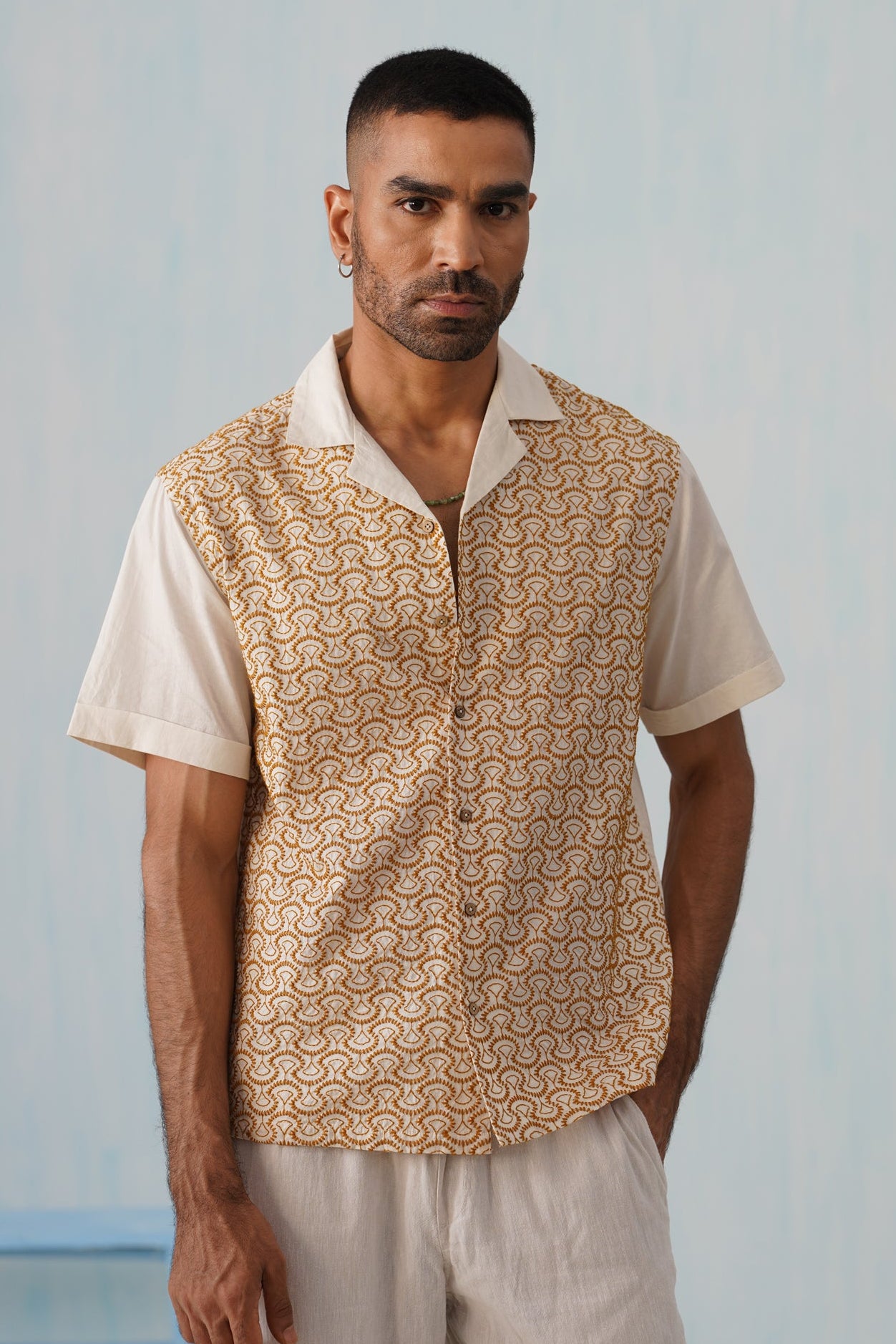 Sunburst Weave Cotton Shirt
