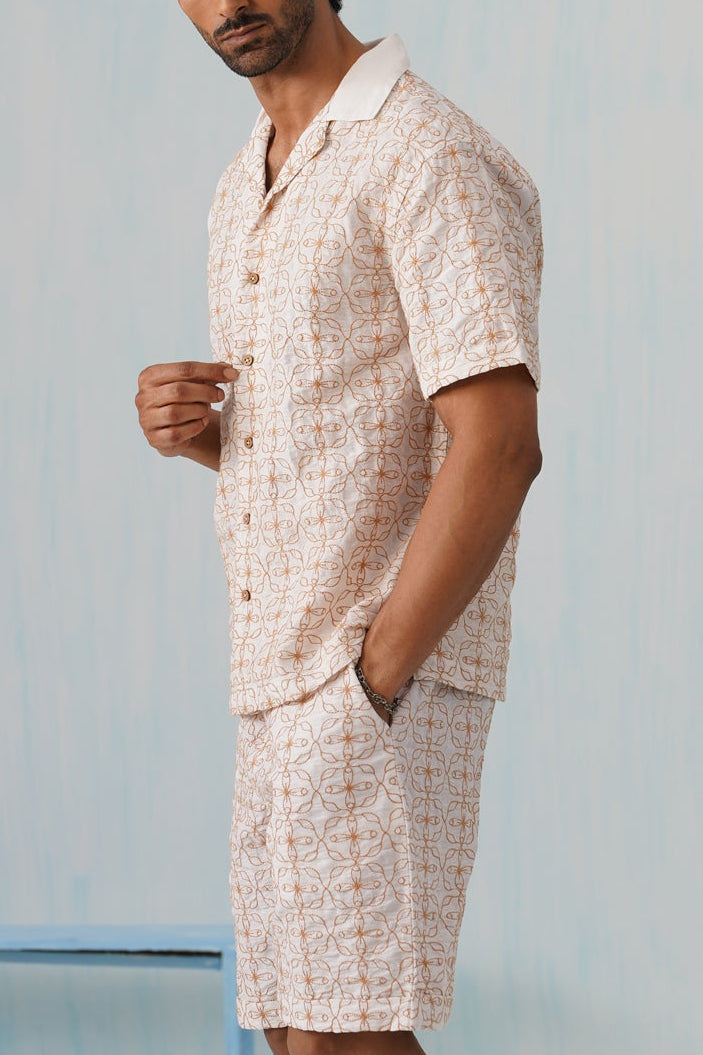 Amber Bloom Cotton Linen Co-ord Set