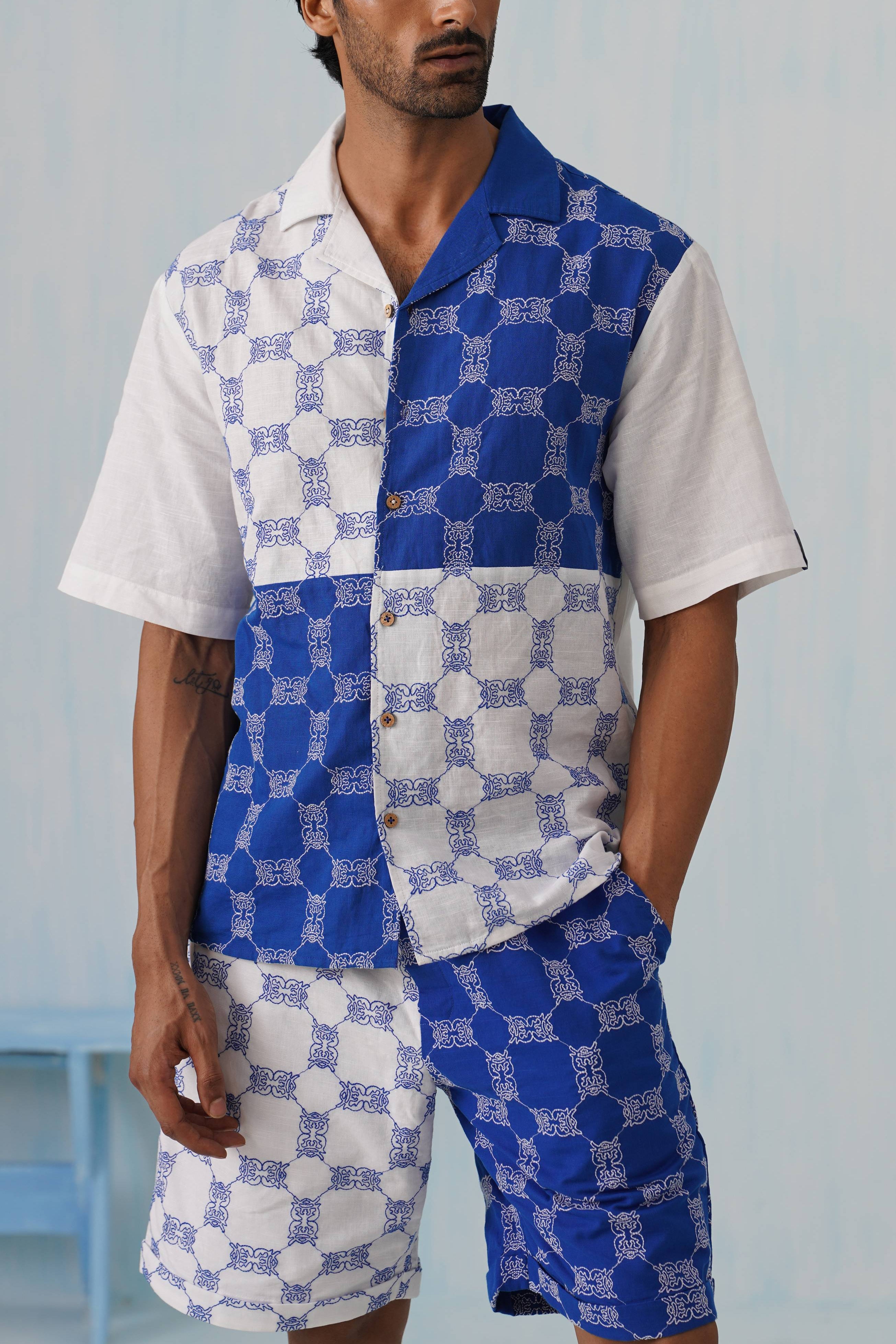 Knotty Krabs (Linen) Co-ord Set - Surf & Foam