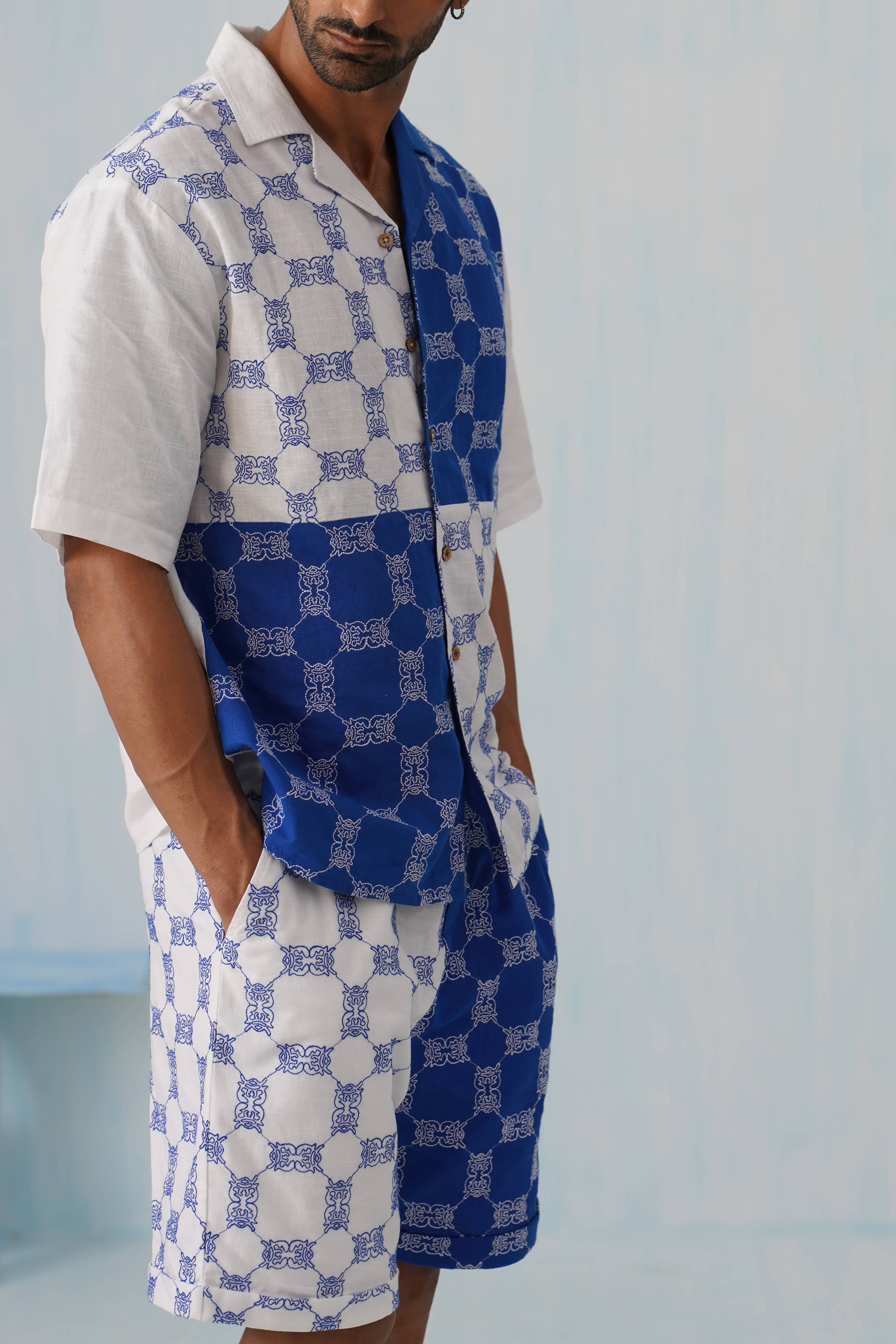 Knotty Krabs (Linen) Co-ord Set - Surf & Foam