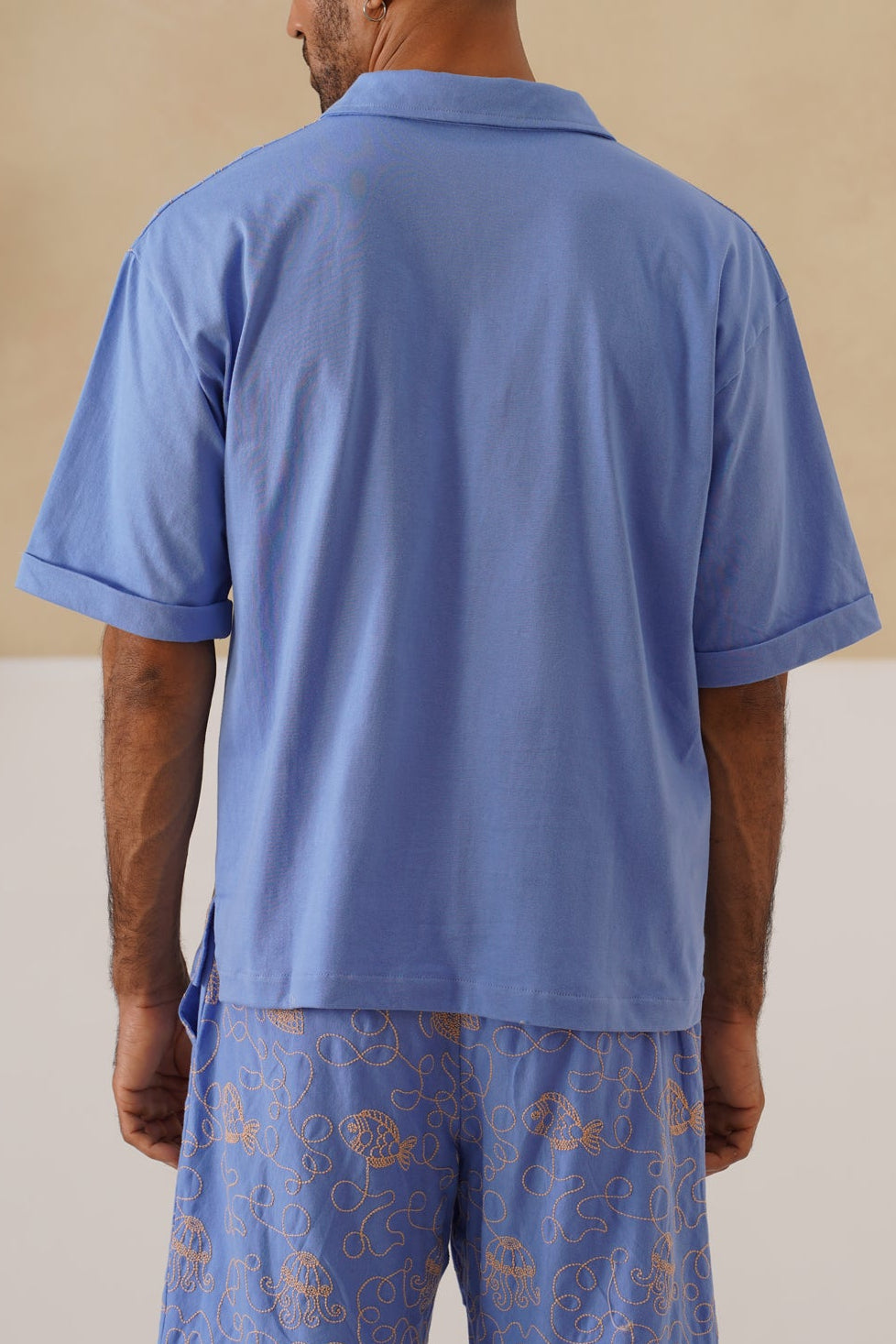 Reef Rider Cotton Knit T-Shirt (Sky Blue)
