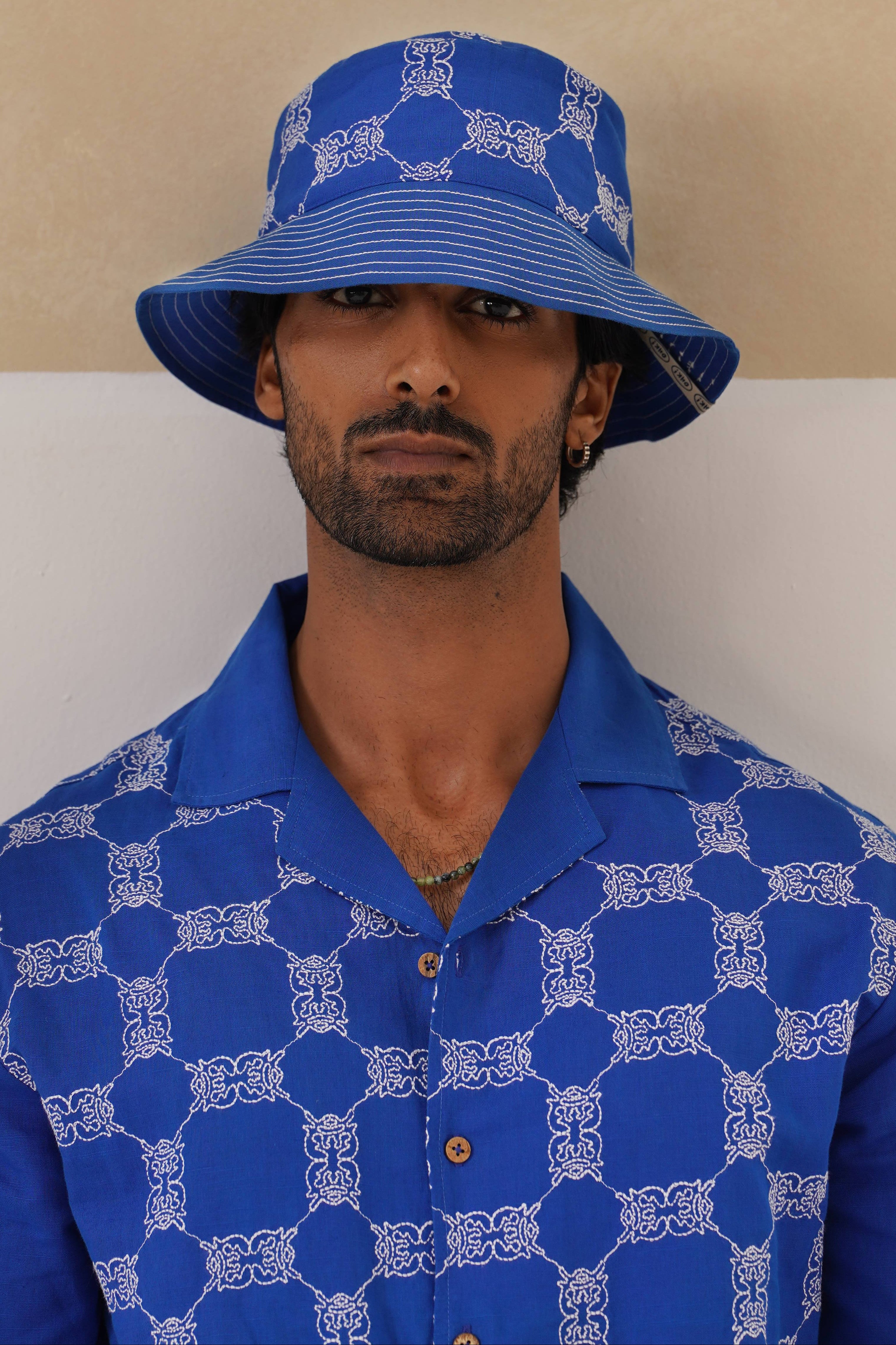 Knotty Krabs (Linen) Shirt - Deep Sea (Blue)