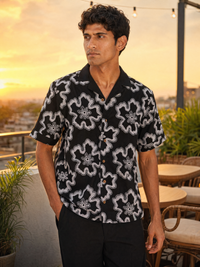 Tide & Bloom Cotton Shirt (Black)