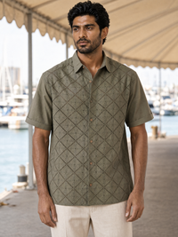 Diamond Daze 100 % Cotton Shirt (Mint Green)