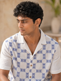 Knotty Krabs (Linen) Shirt - Salt (White)