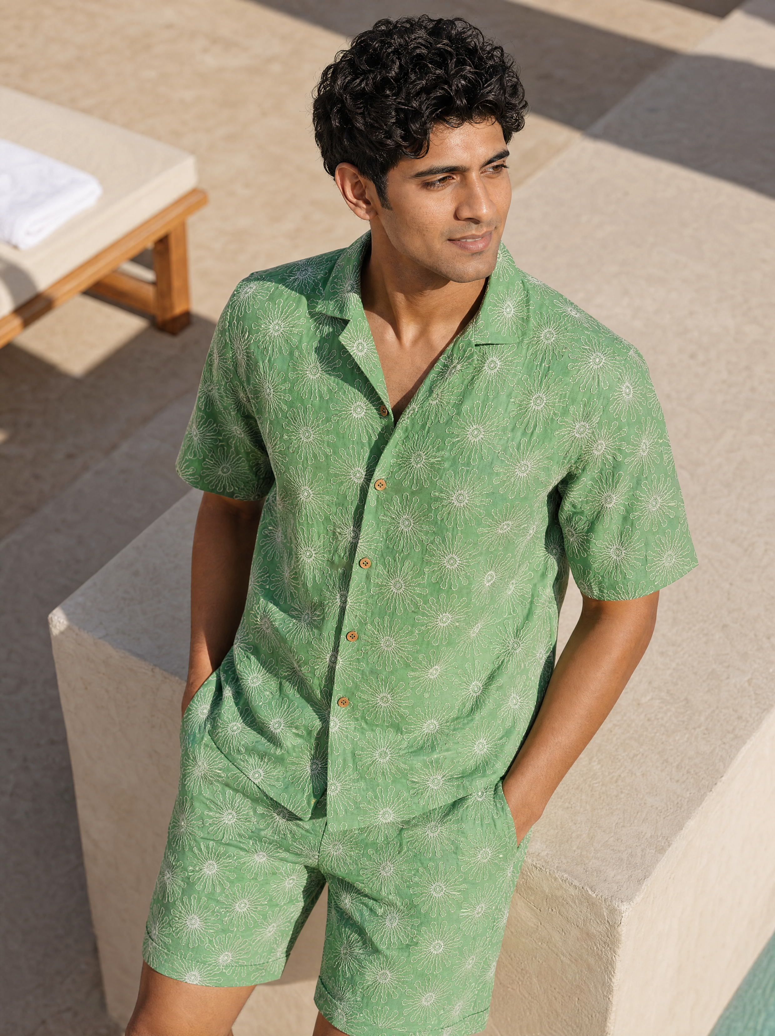Solar Bloom Cotton Shirt