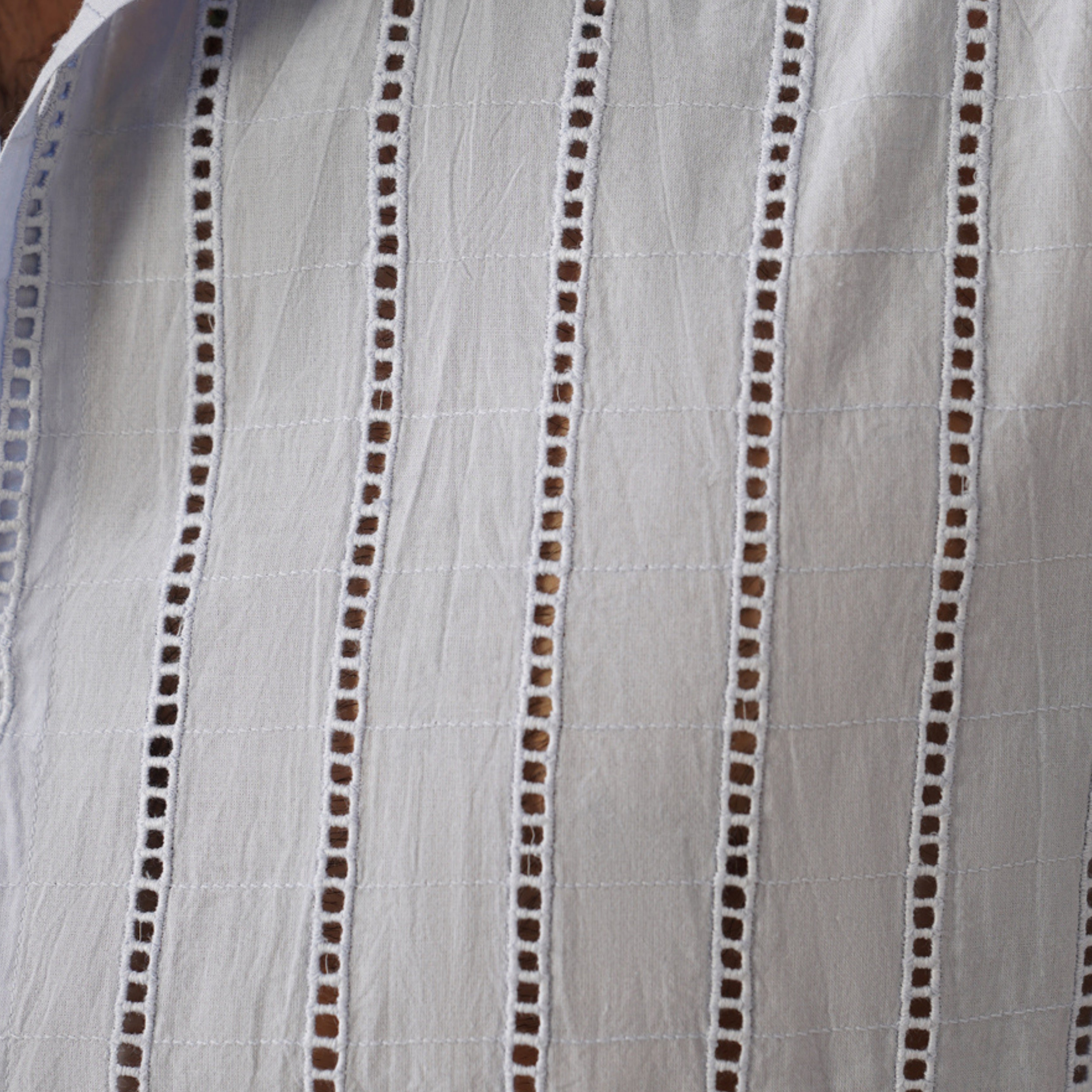 Step & Stripe 100 % Cotton Shirt (Sky Blue)