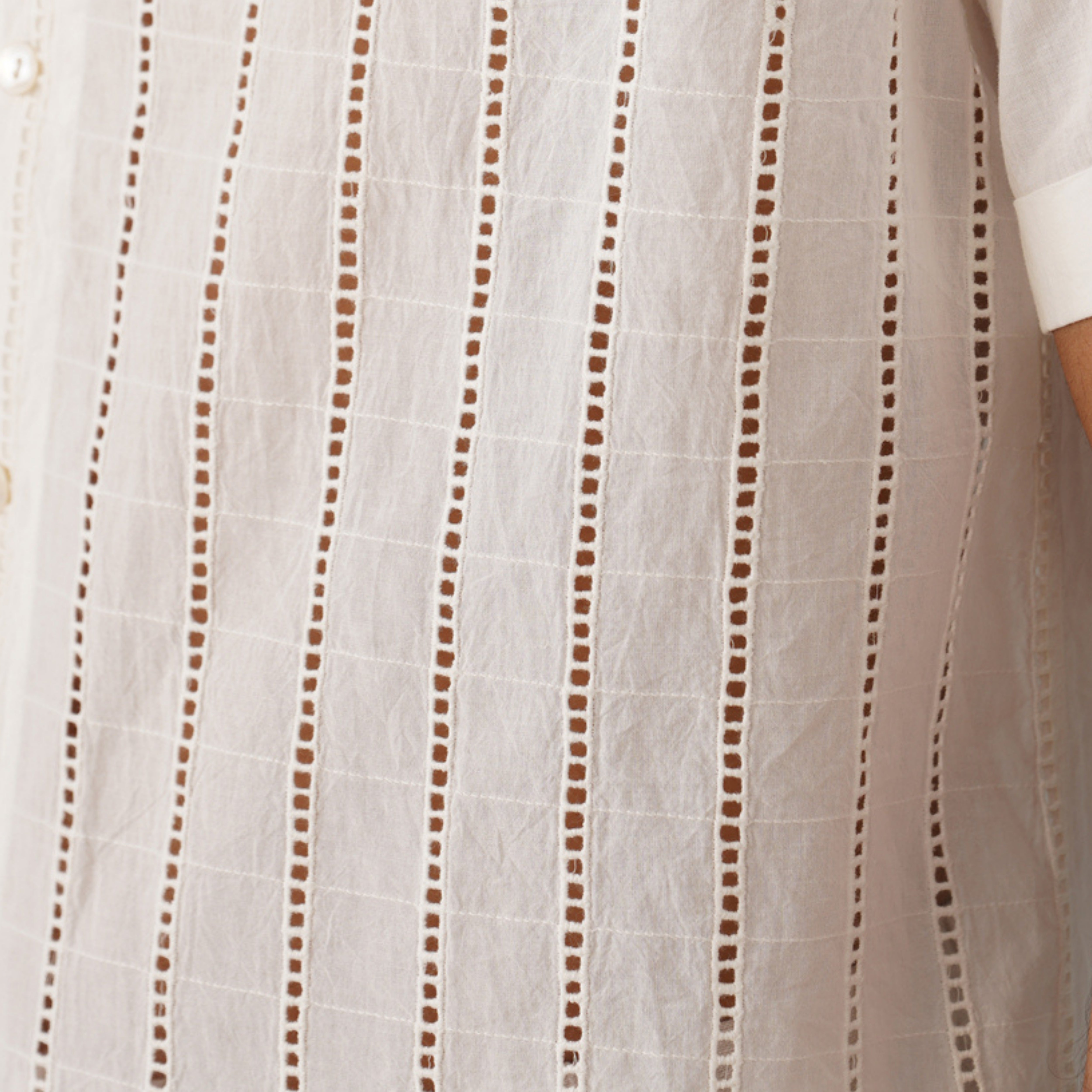 Step & Stripe 100 % Cotton Shirt (Sky Blue)