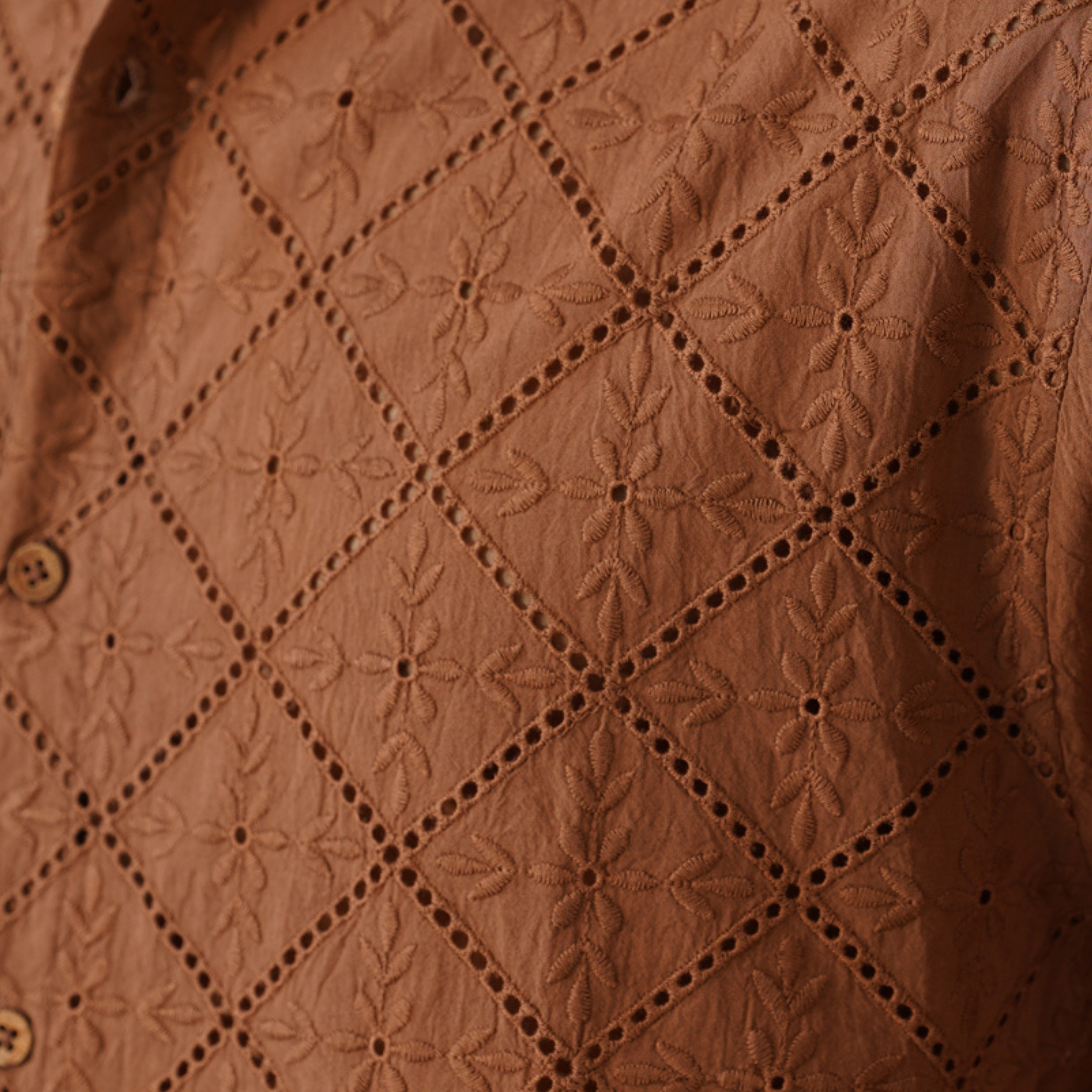 Diamond Daze 100 % Cotton Shirt (Chestnut Brown)