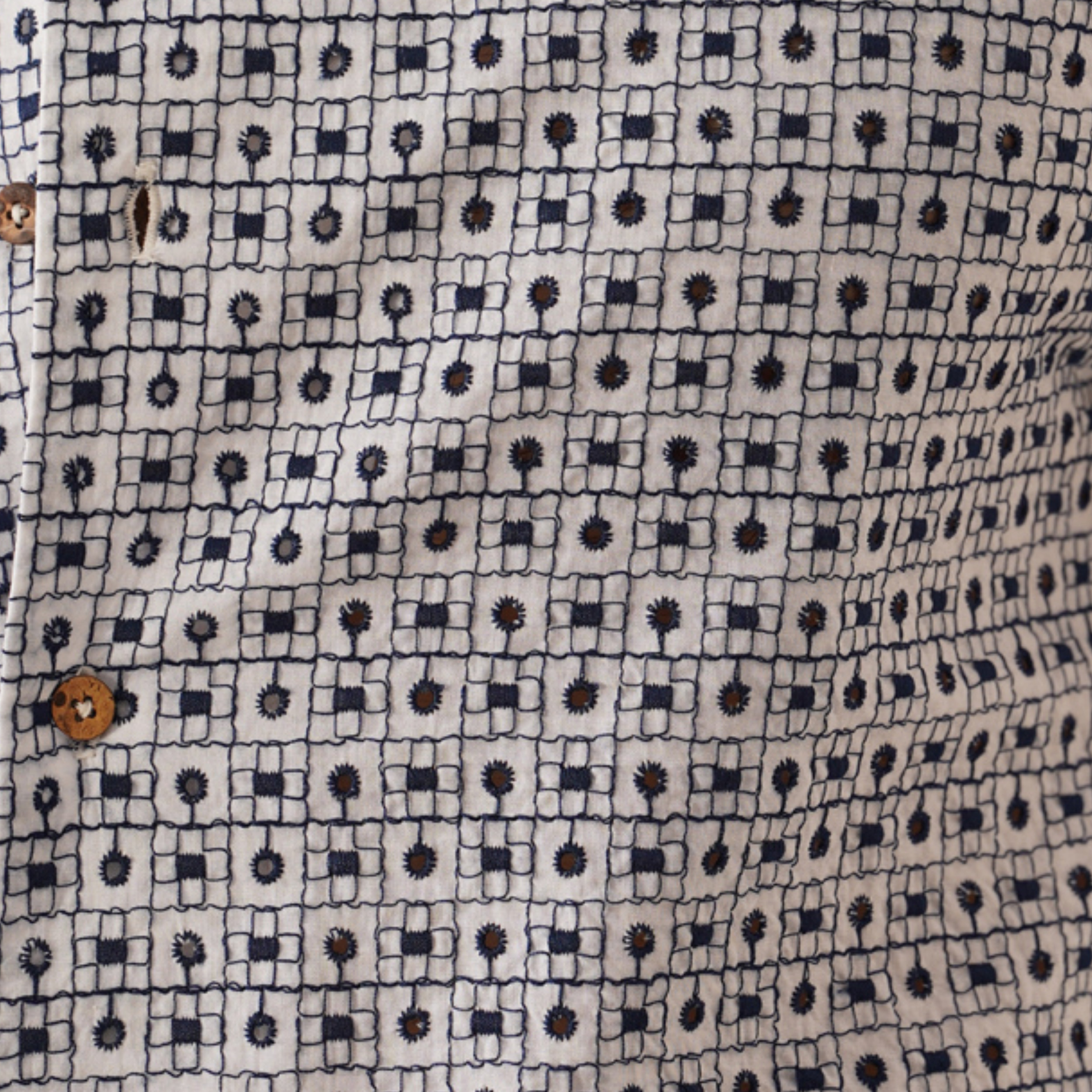 Solar Grid Cotton Shirt