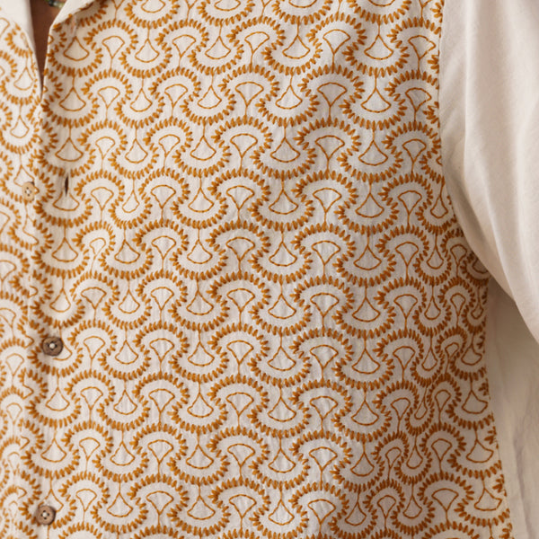 Sunburst Weave Cotton Shirt
