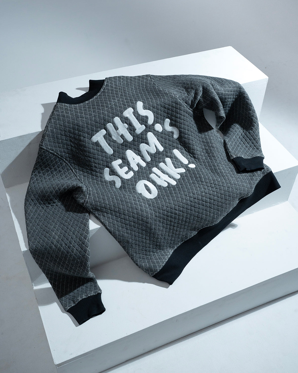 This Seam’s OHK! Quilted Jacket (Storm Grey Grid)