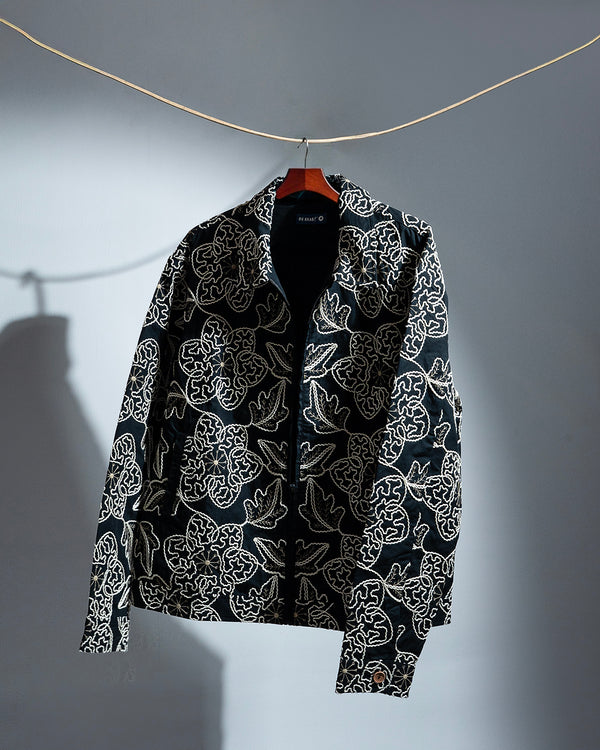 Winter Fern Shacket with Zipper