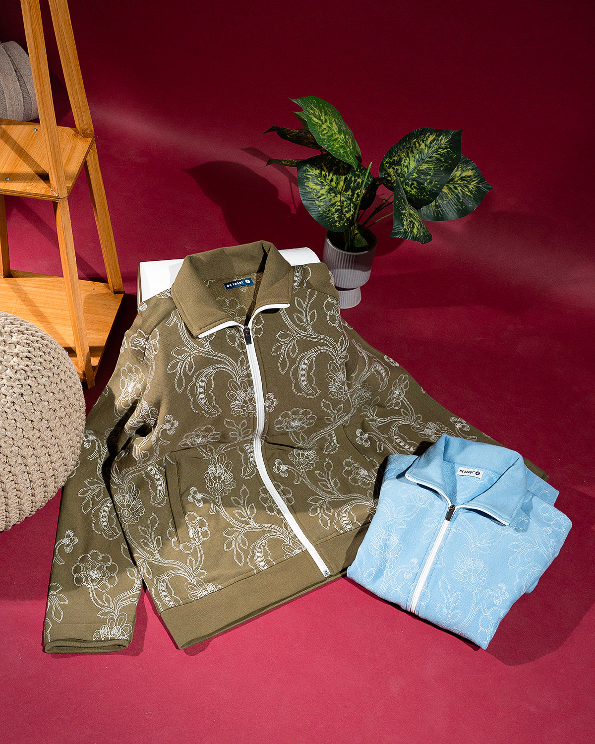 Winter Bloom Fleece Jacket (Olive Moss)